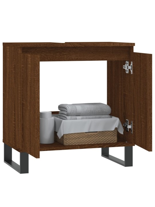 Koupelnová skříňka hnědý dub 58 x 33 x 60 cm kompozitní dřevo