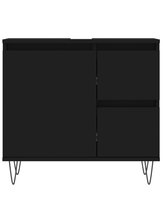 Koupelnová skříňka černá 65 x 33 x 60 cm kompozitní dřevo