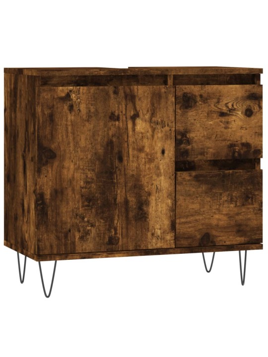 Koupelnová skříňka kouřový dub 65 x 33 x 60 cm kompozitní dřevo
