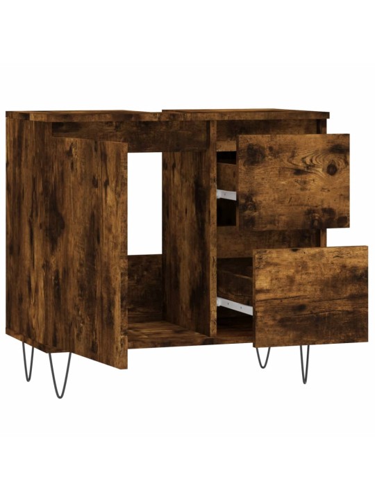 Koupelnová skříňka kouřový dub 65 x 33 x 60 cm kompozitní dřevo