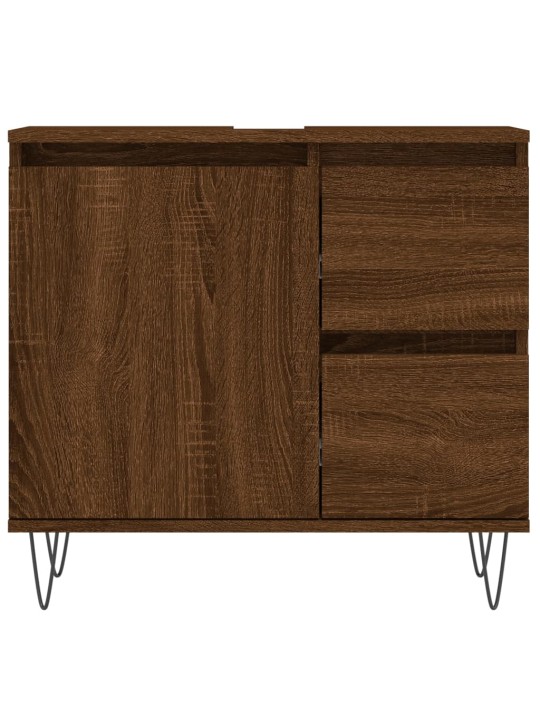 Koupelnová skříňka hnědý dub 65 x 33 x 60 cm kompozitní dřevo