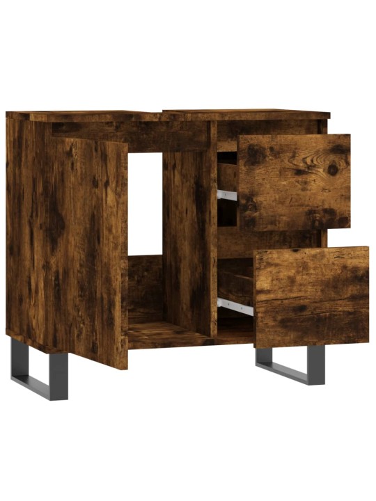 Koupelnová skříňka kouřový dub 65 x 33 x 60 cm kompozitní dřevo