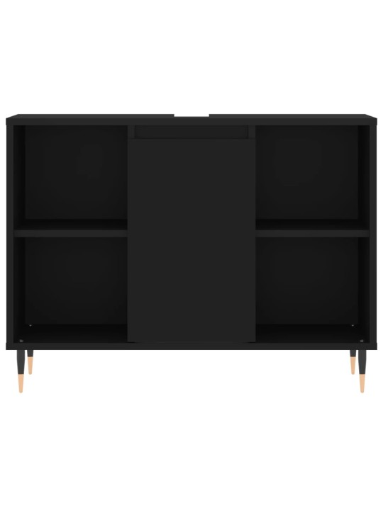 Koupelnová skříňka černá 80 x 33 x 60 cm kompozitní dřevo