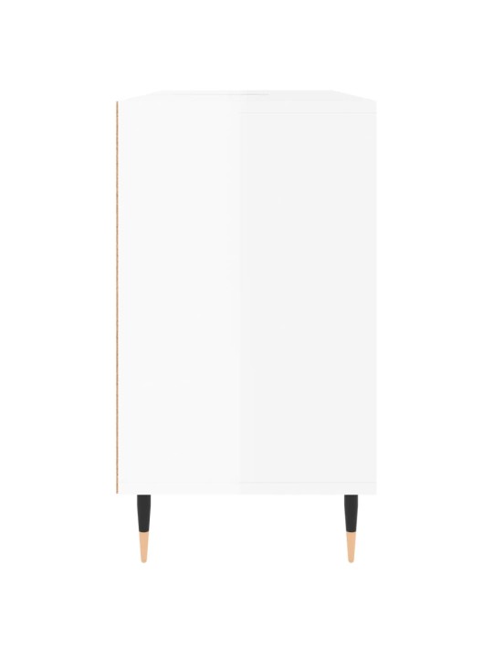 Koupelnová skříňka lesklá bílá 80 x 33 x 60 cm kompozitní dřevo