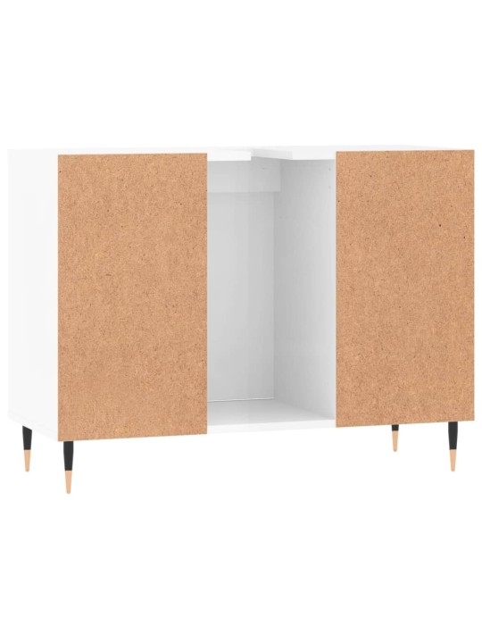 Koupelnová skříňka lesklá bílá 80 x 33 x 60 cm kompozitní dřevo