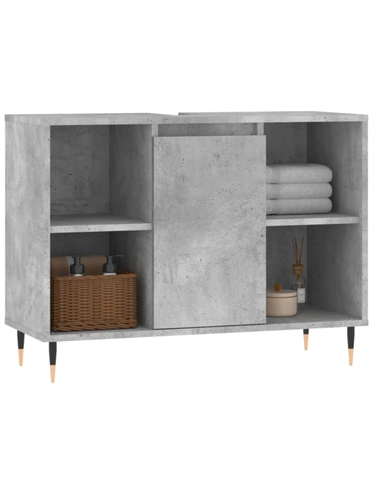 Koupelnová skříňka betonově šedá 80x33x60 cm kompozitní dřevo