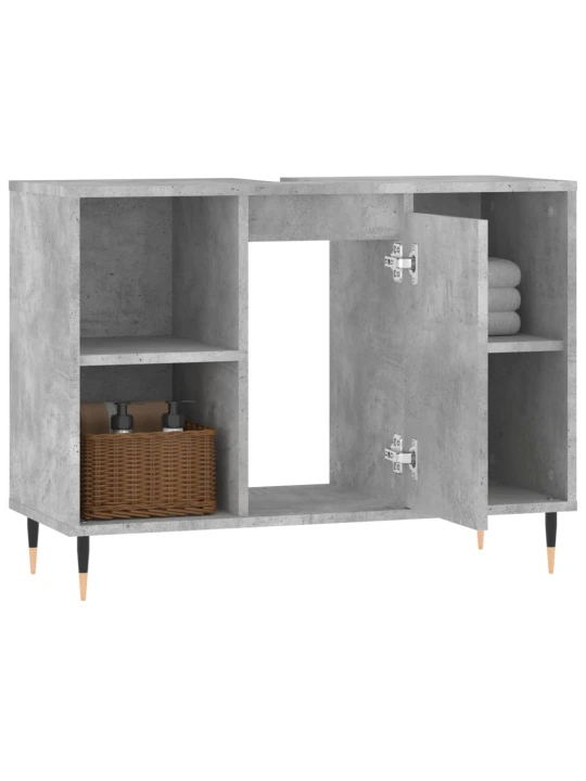 Koupelnová skříňka betonově šedá 80x33x60 cm kompozitní dřevo