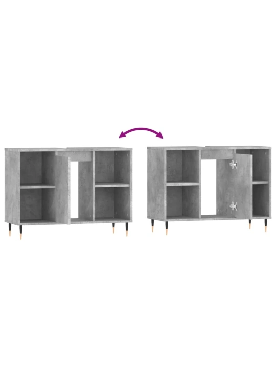 Koupelnová skříňka betonově šedá 80x33x60 cm kompozitní dřevo