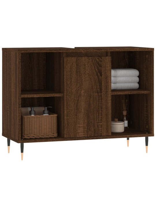 Koupelnová skříňka hnědý dub 80 x 33 x 60 cm kompozitní dřevo