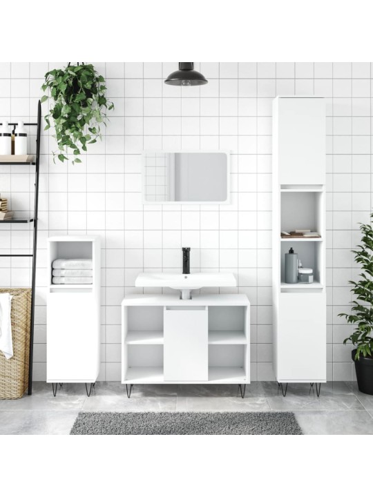 Koupelnová skříňka bílá 80 x 33 x 60 cm kompozitní dřevo