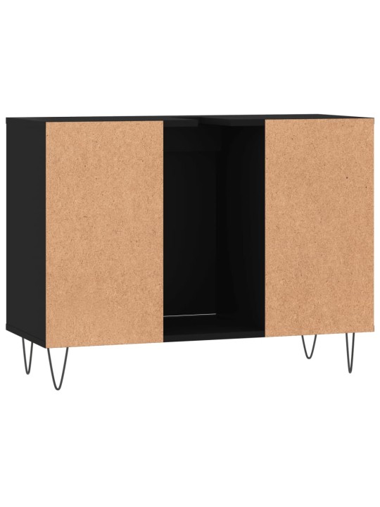 Koupelnová skříňka černá 80 x 33 x 60 cm kompozitní dřevo