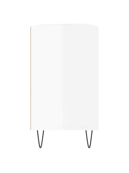 Koupelnová skříňka lesklá bílá 80 x 33 x 60 cm kompozitní dřevo