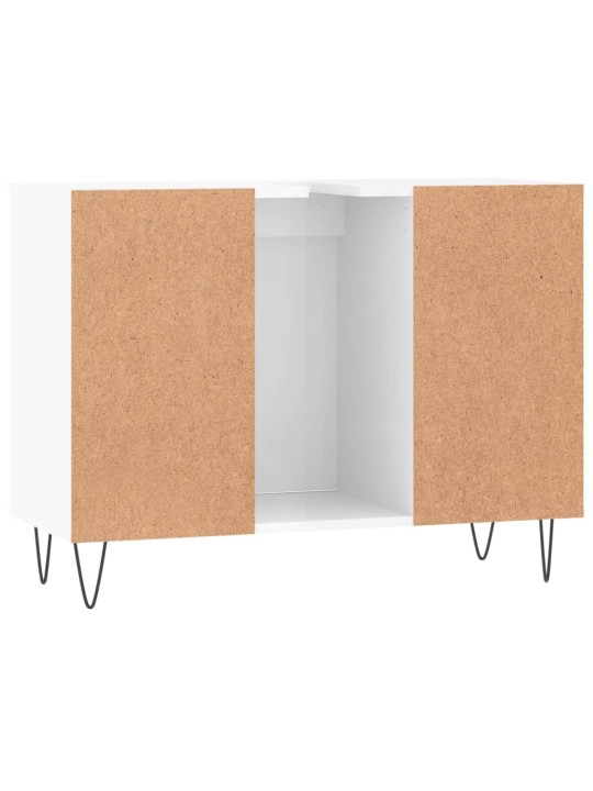 Koupelnová skříňka lesklá bílá 80 x 33 x 60 cm kompozitní dřevo