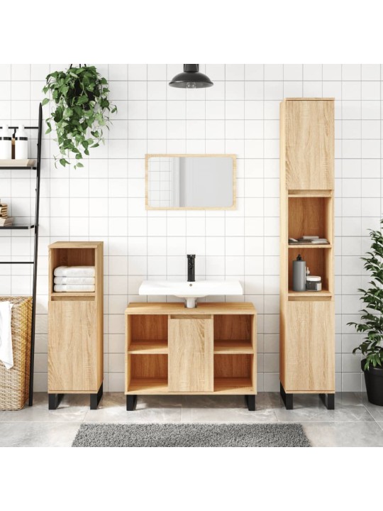 Koupelnová skříňka dub sonoma 80 x 33 x 60 cm kompozitní dřevo