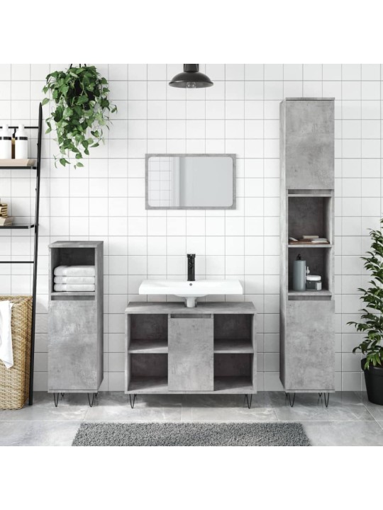 Koupelnová skříňka betonově šedá 80x33x60 cm kompozitní dřevo