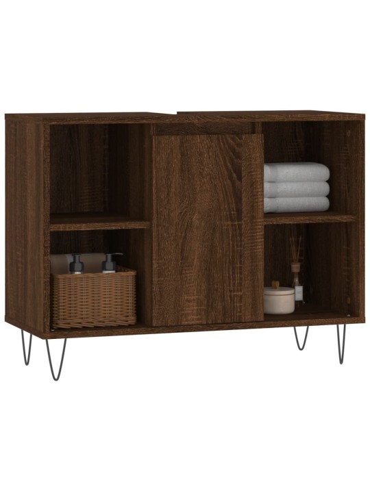 Koupelnová skříňka hnědý dub 80 x 33 x 60 cm kompozitní dřevo