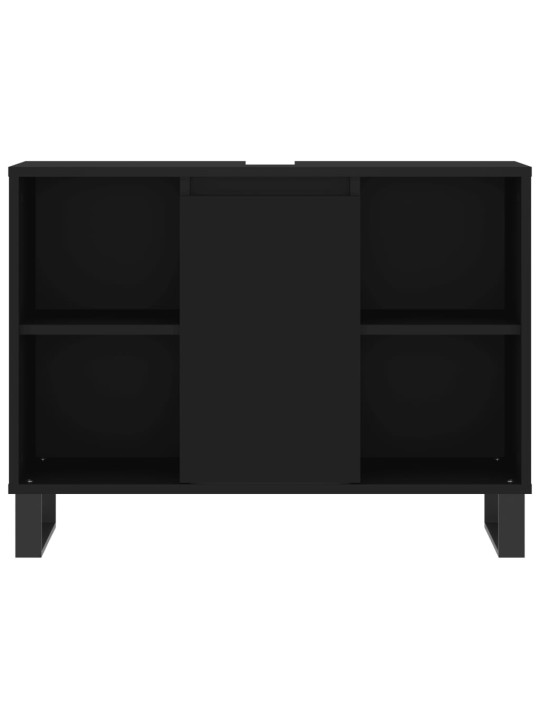 Koupelnová skříňka černá 80 x 33 x 60 cm kompozitní dřevo