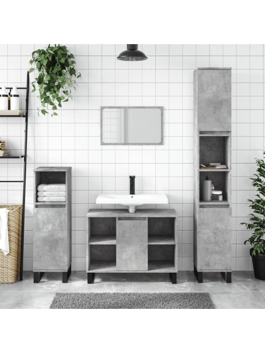 Koupelnová skříňka betonově šedá 80x33x60 cm kompozitní dřevo