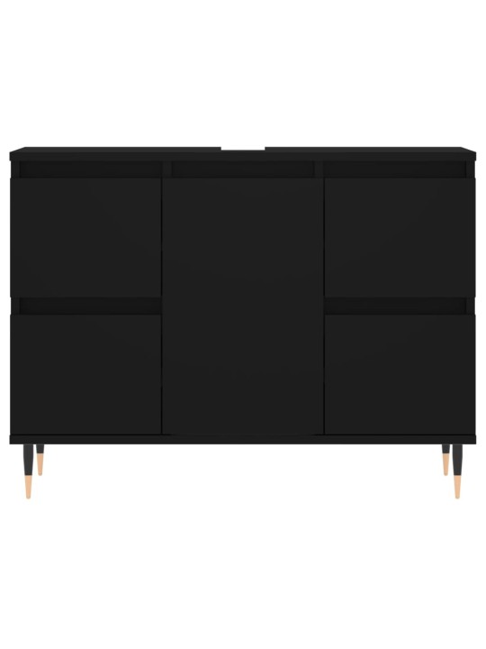 Koupelnová skříňka černá 80 x 33 x 60 cm kompozitní dřevo