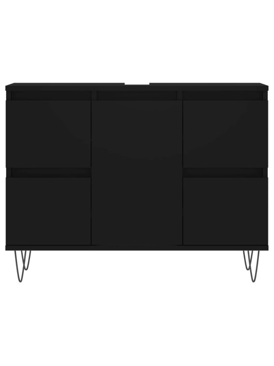 Koupelnová skříňka černá 80 x 33 x 60 cm kompozitní dřevo