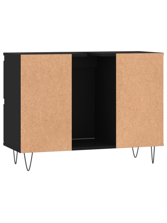 Koupelnová skříňka černá 80 x 33 x 60 cm kompozitní dřevo