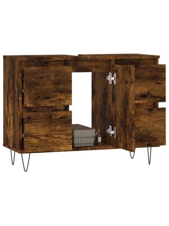 Koupelnová skříňka kouřový dub 80 x 33 x 60 cm kompozitní dřevo
