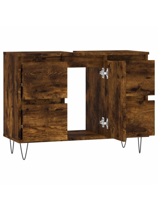 Koupelnová skříňka kouřový dub 80 x 33 x 60 cm kompozitní dřevo