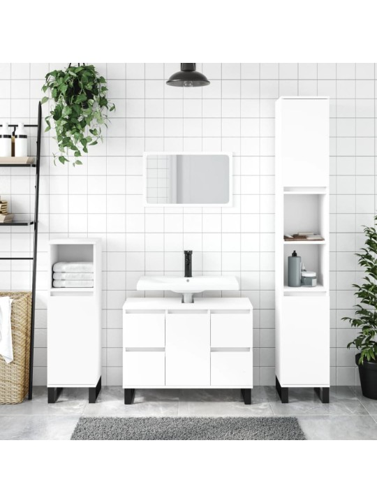 Koupelnová skříňka bílá 80 x 33 x 60 cm kompozitní dřevo