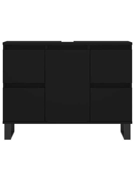 Koupelnová skříňka černá 80 x 33 x 60 cm kompozitní dřevo