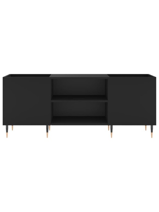 Skříňka na LP desky černá 121 x 38 x 48 cm kompozitní dřevo