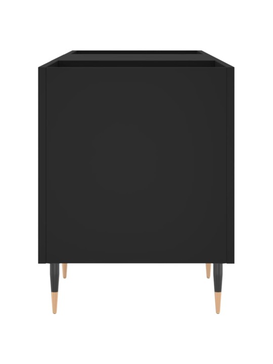 Skříňka na LP desky černá 121 x 38 x 48 cm kompozitní dřevo