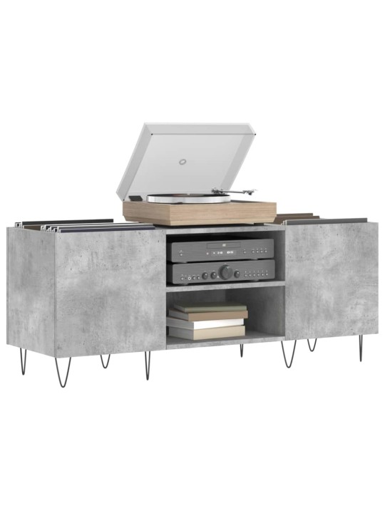 Skříňka na LP desky betonově šedá 121x38x48 cm kompozitní dřevo