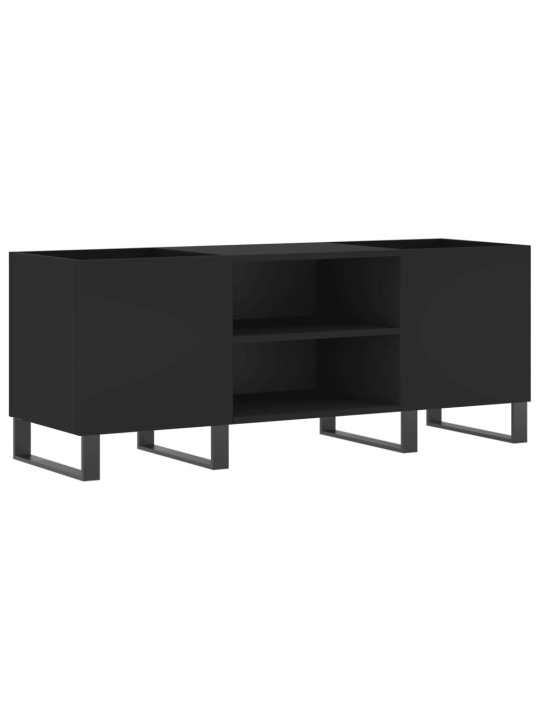 Skříňka na LP desky černá 121 x 38 x 48 cm kompozitní dřevo