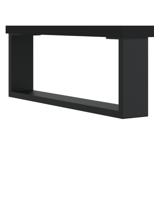 Skříňka na LP desky černá 121 x 38 x 48 cm kompozitní dřevo