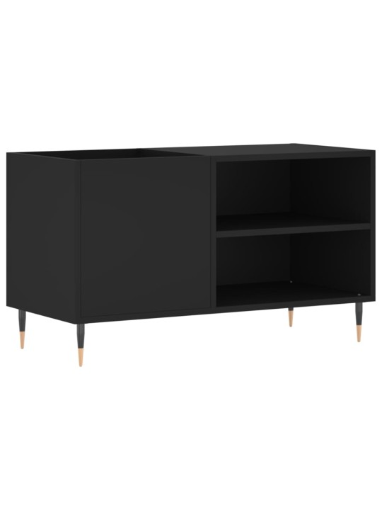 Skříňka na LP desky černá 85 x 38 x 48 cm kompozitní dřevo