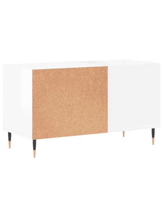 Skříňka na LP desky lesklá bílá 85x38x48 cm kompozitní dřevo