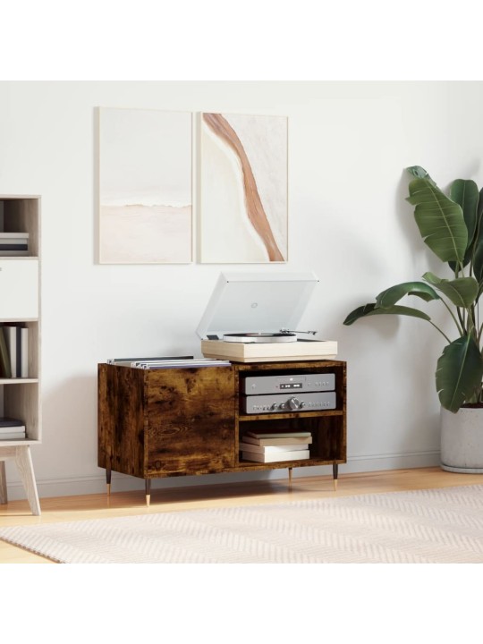 Skříňka na LP desky kouřový dub 85x38x48 cm kompozitní dřevo