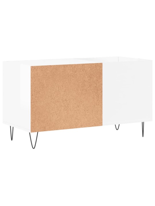 Skříňka na LP desky lesklá bílá 85x38x48 cm kompozitní dřevo