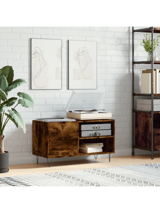 Skříňka na LP desky kouřový dub 85x38x48 cm kompozitní dřevo