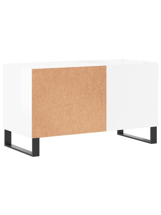 Skříňka na LP desky lesklá bílá 85x38x48 cm kompozitní dřevo