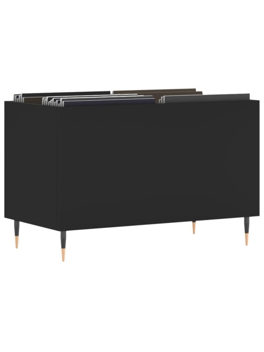 Skříňka na LP desky černá 74,5 x 38 x 48 cm kompozitní dřevo