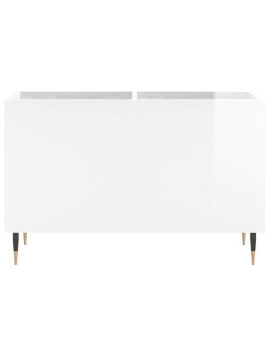 Skříňka na LP desky lesklá bílá 74,5x38x48 cm kompozitní dřevo