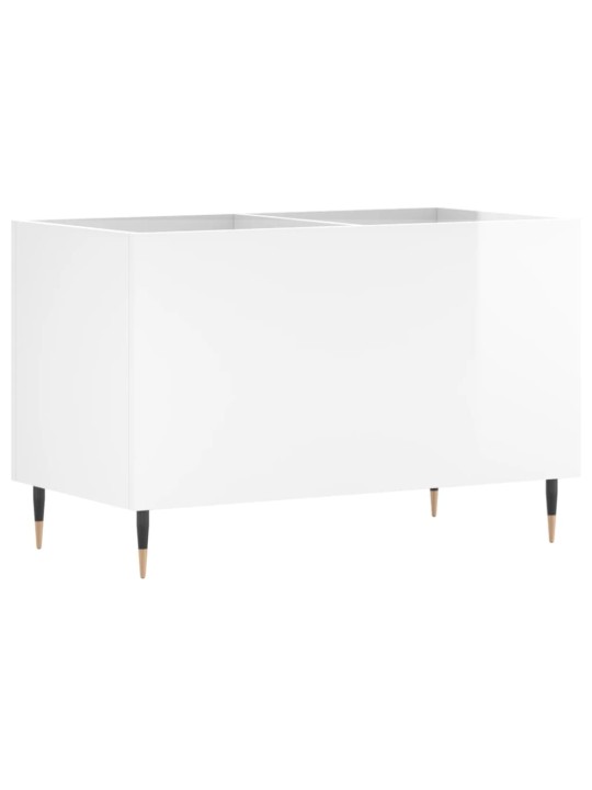 Skříňka na LP desky lesklá bílá 74,5x38x48 cm kompozitní dřevo
