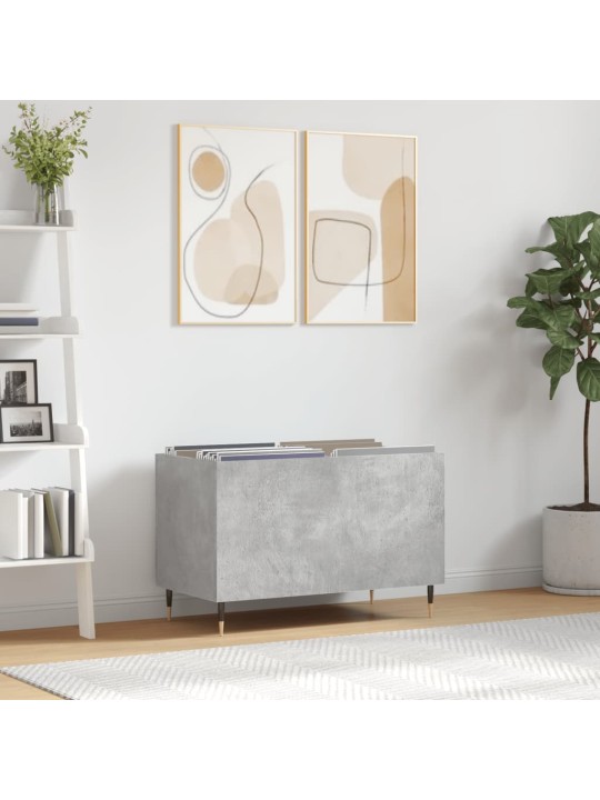 Skříňka na LP desky betonově šedá 74,5x38x48cm kompozitní dřevo
