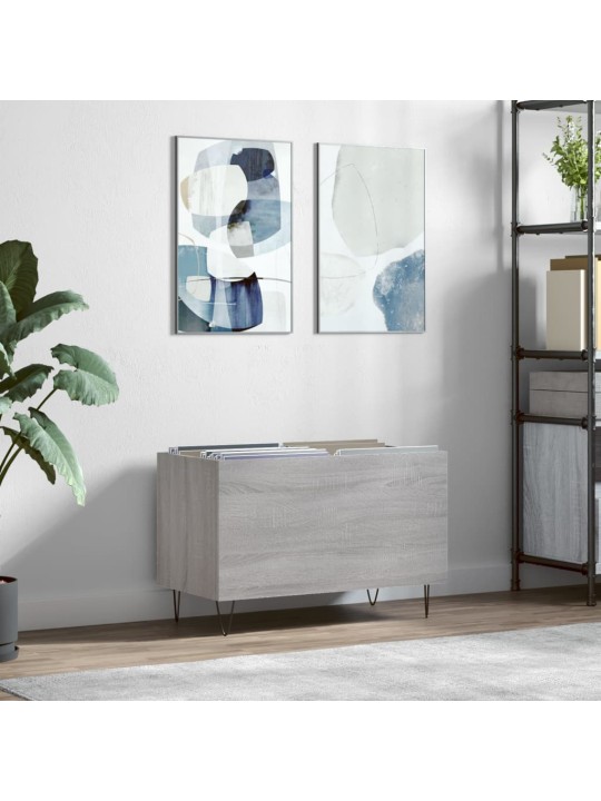 Skříňka na LP desky šedá sonoma 74,5x38x48 cm kompozitní dřevo