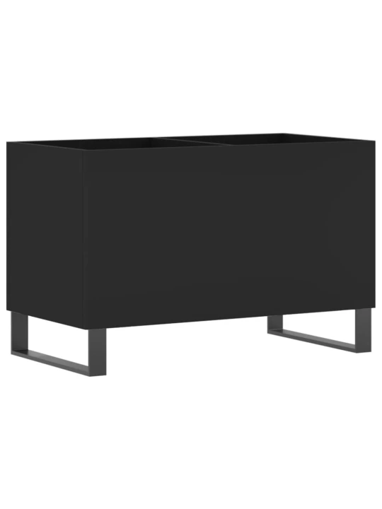 Skříňka na LP desky černá 74,5 x 38 x 48 cm kompozitní dřevo