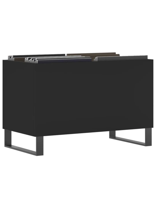 Skříňka na LP desky černá 74,5 x 38 x 48 cm kompozitní dřevo