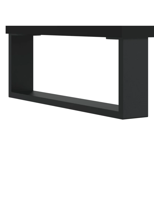 Skříňka na LP desky černá 74,5 x 38 x 48 cm kompozitní dřevo