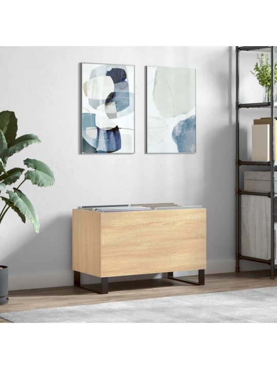 Skříňka na LP desky dub sonoma 74,5x38x48 cm kompozitní dřevo