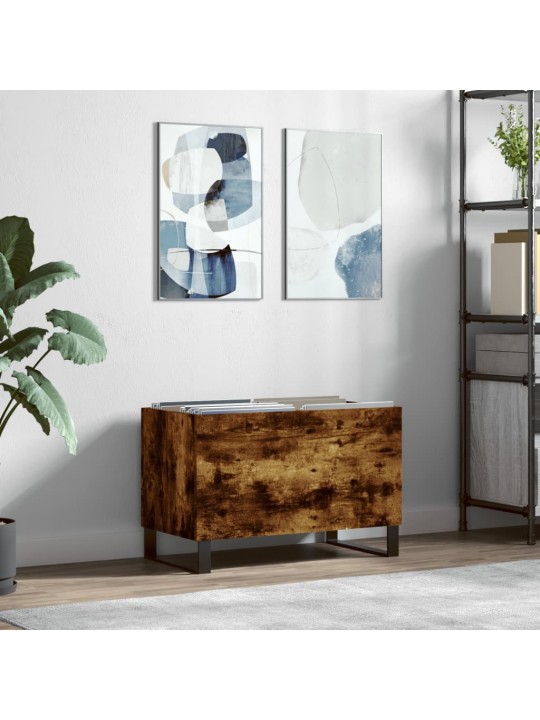 Skříňka na LP desky kouřový dub 74,5x38x48 cm kompozitní dřevo
